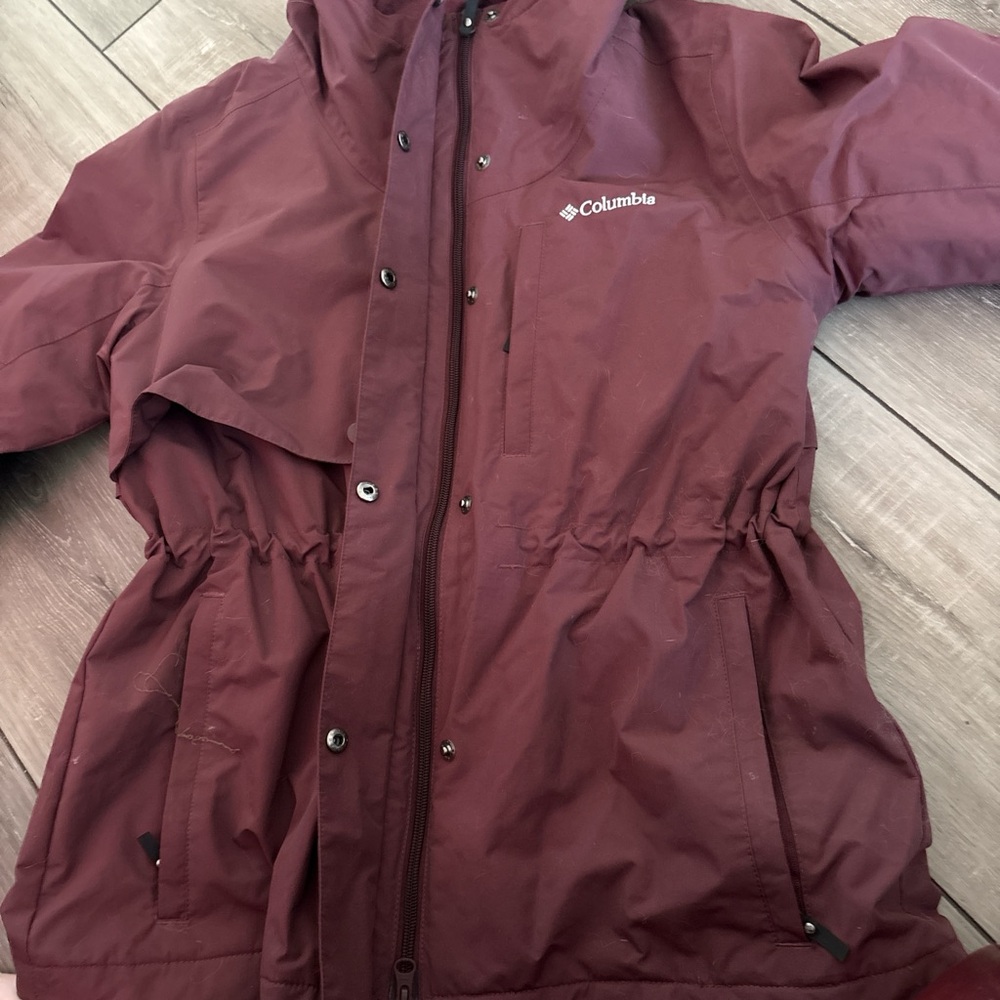 Women's Maroon Ski Jacket - Picture 4 of 5